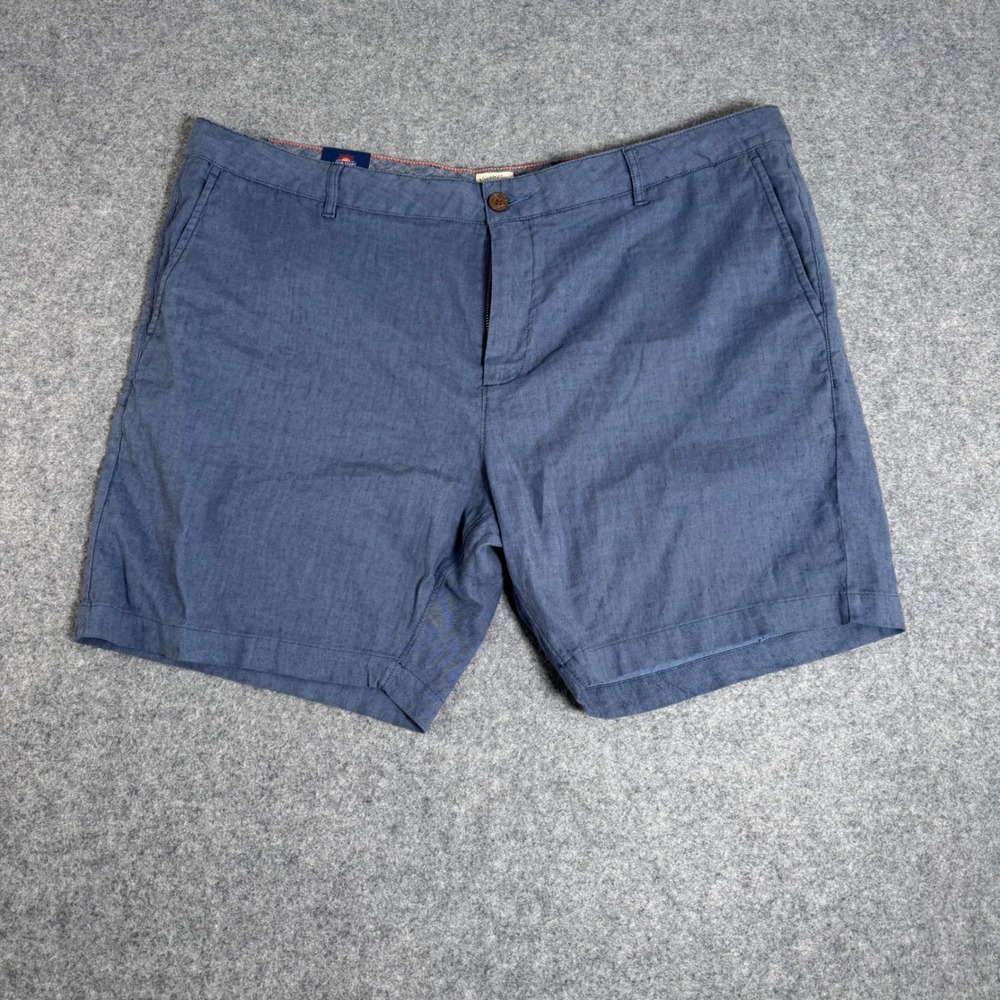 Faherty Tradewinds Shorts Mens 42 Blue Linen Organic Cotton 7.5 Inseam NWT